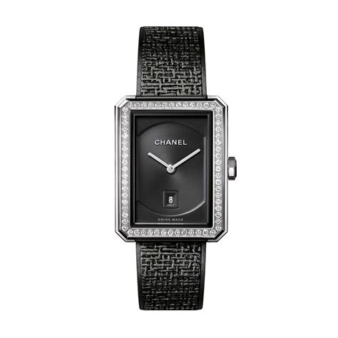 chanel watch boyfriend tweed